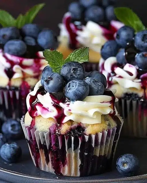 Best White Chocolate Blueberry Cheesecake Cupcakes Ready in 30 Minutes