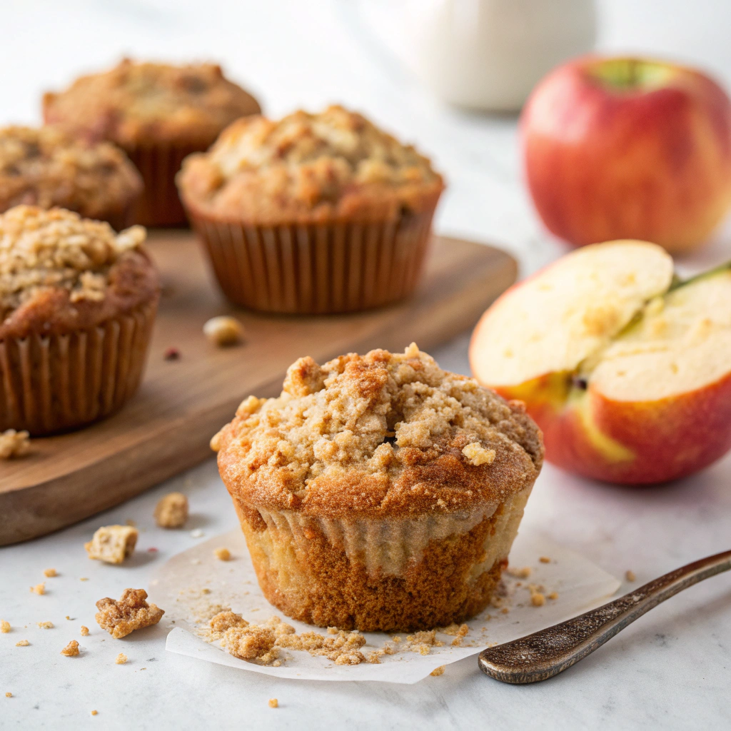 Apple Muffins with Crumb Topping finished