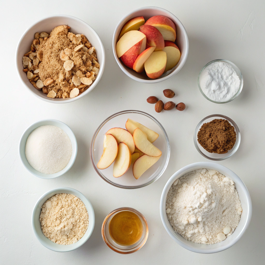 Apple Muffins with Crumb Topping ingredients