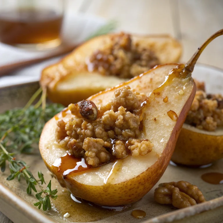 Easy Baked Pears with Walnut Oat Crumble