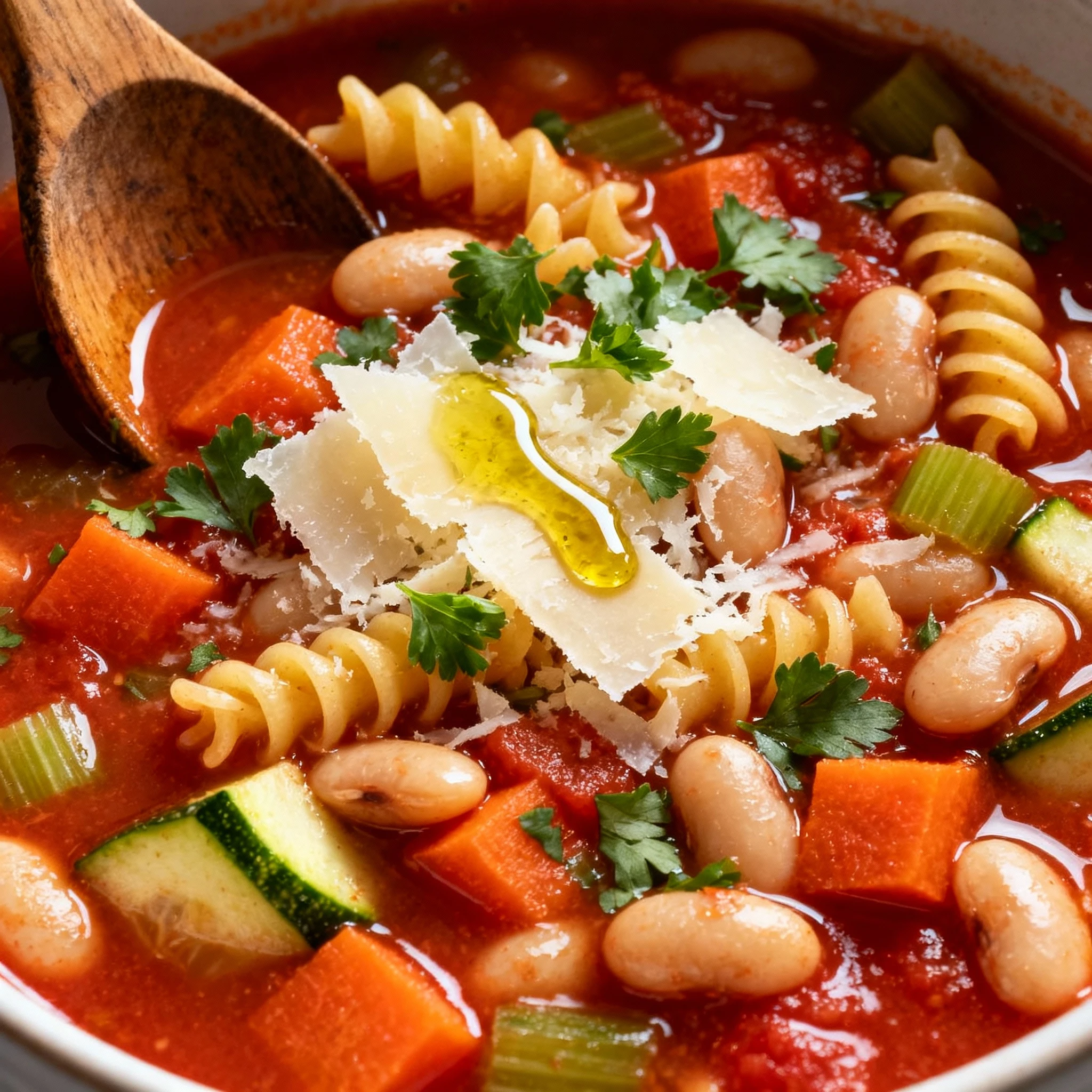 The Best Hearty Minestrone Soup finished