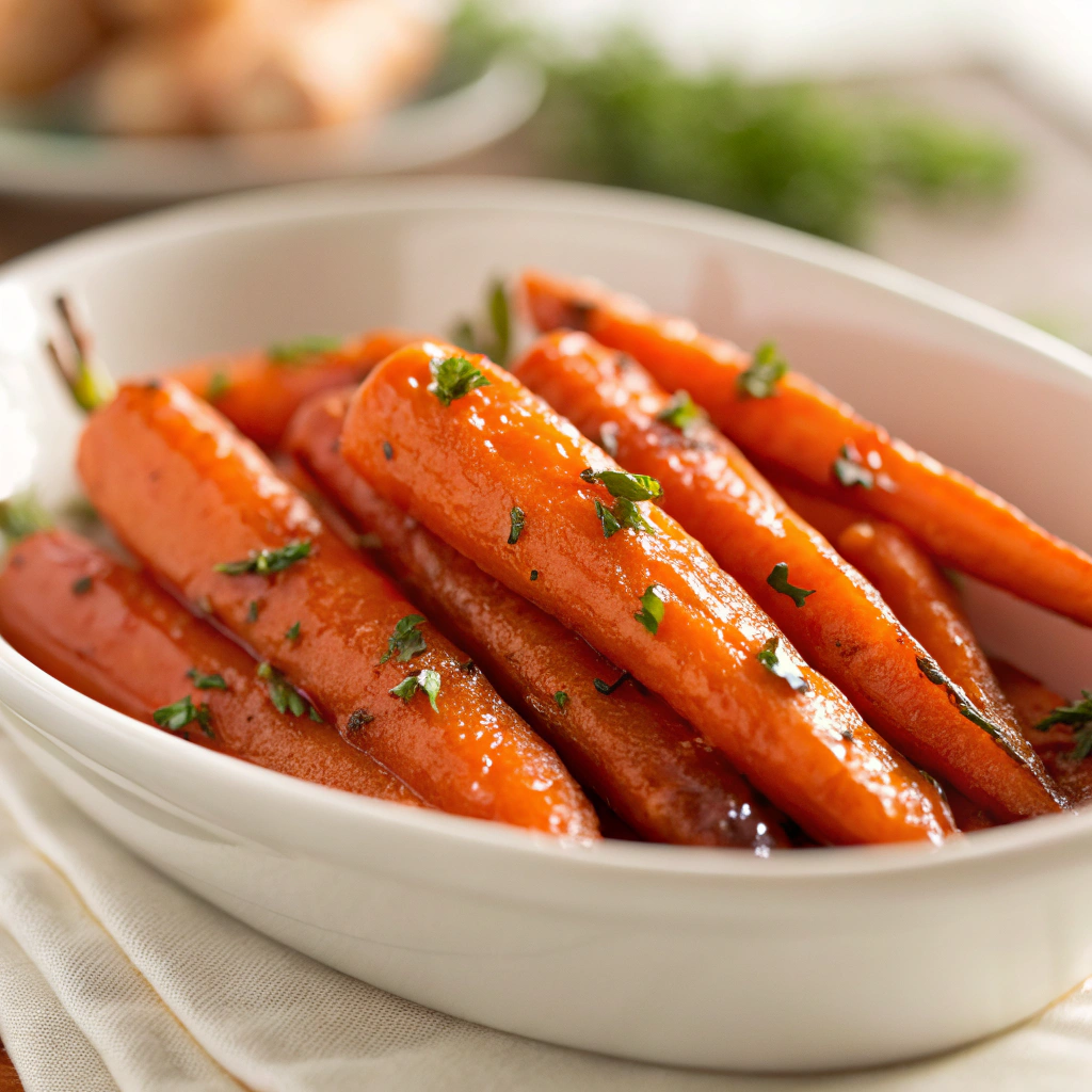 Brown Sugar Glazed Carrots finished