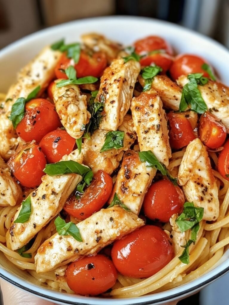 Bruschetta Chicken Pasta Recipe