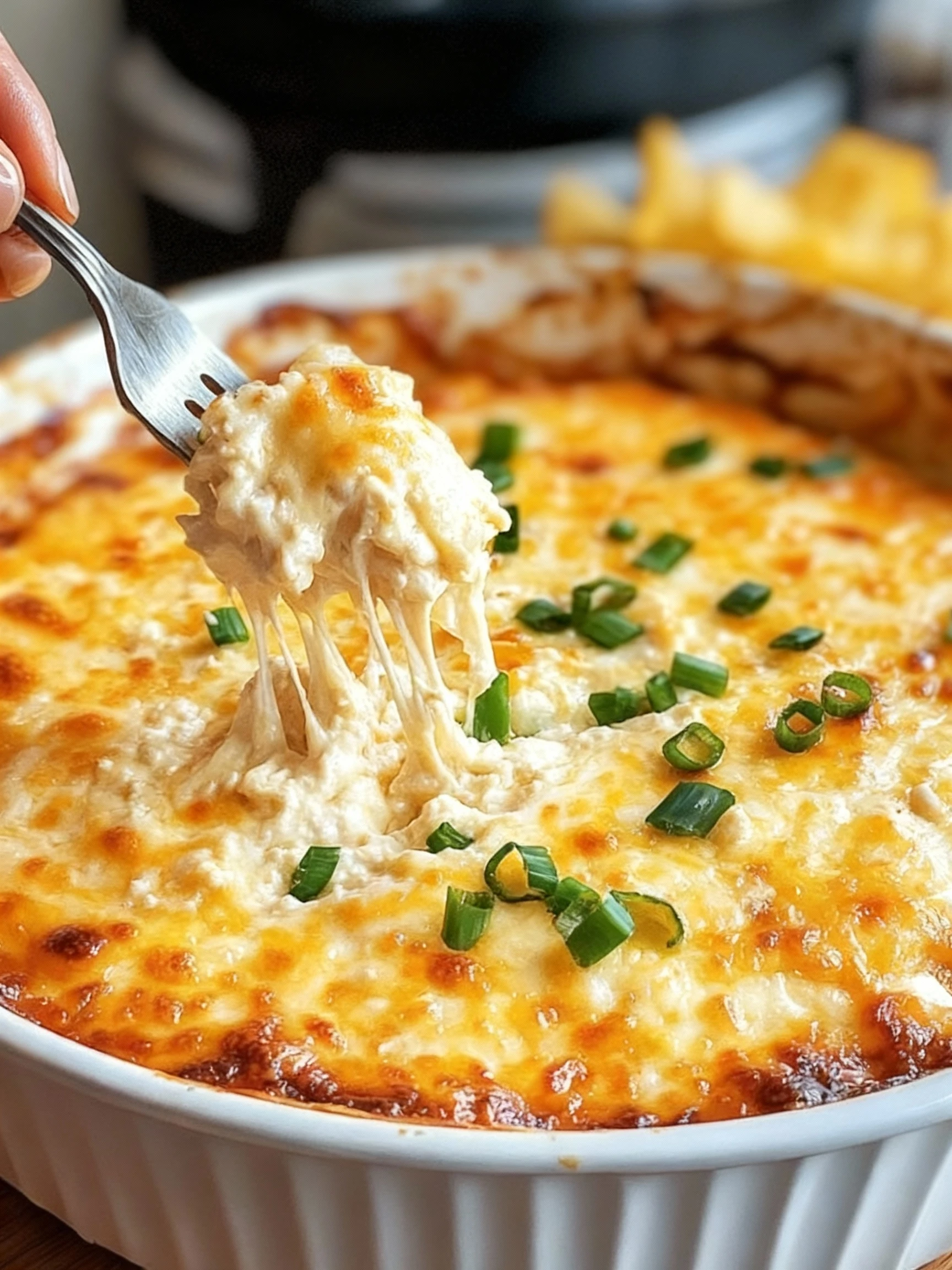 Cheesy Crab Rangoon Dip finished
