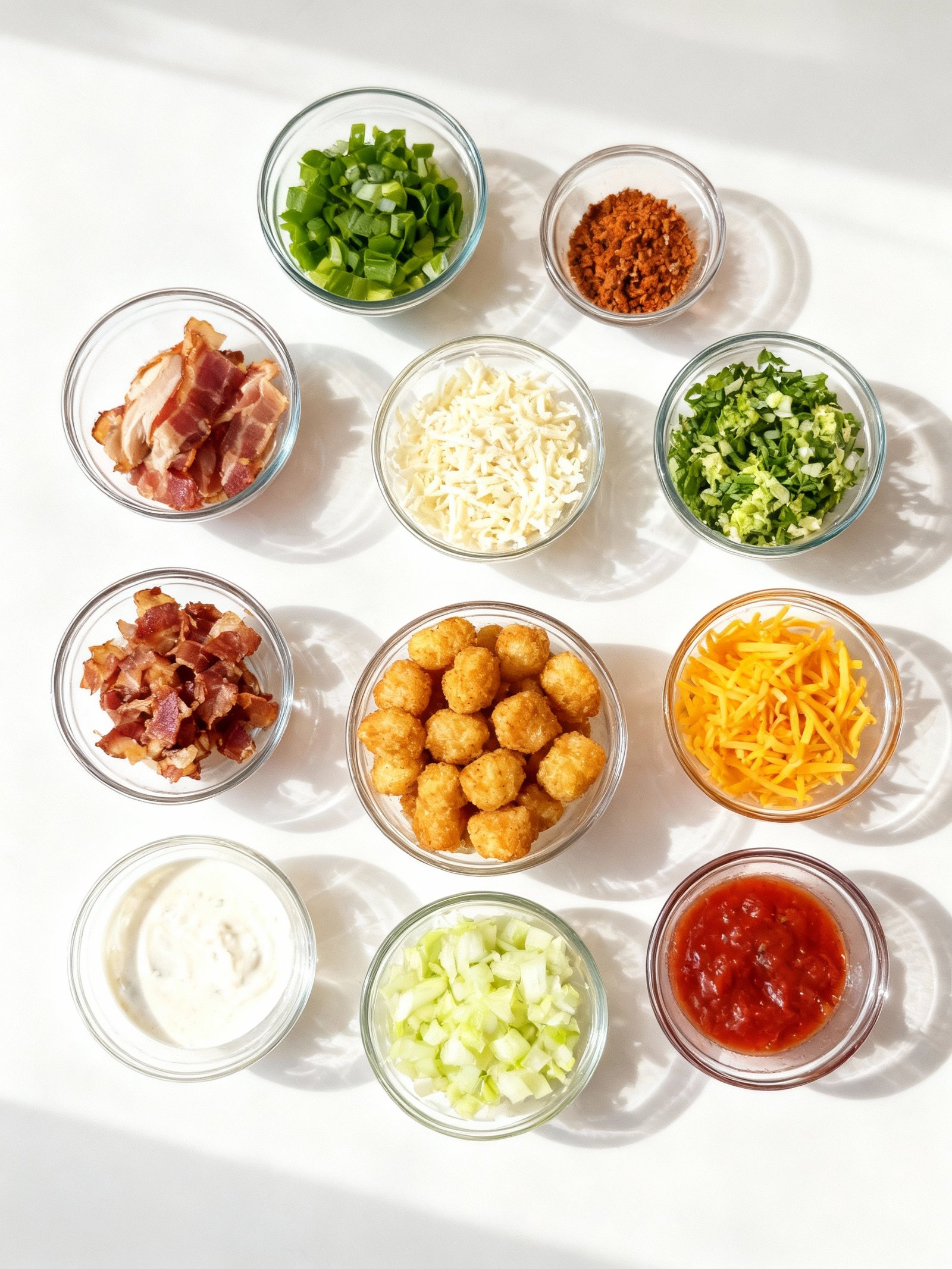 Chicken Bacon Ranch Tater Tot Casserole ingredients