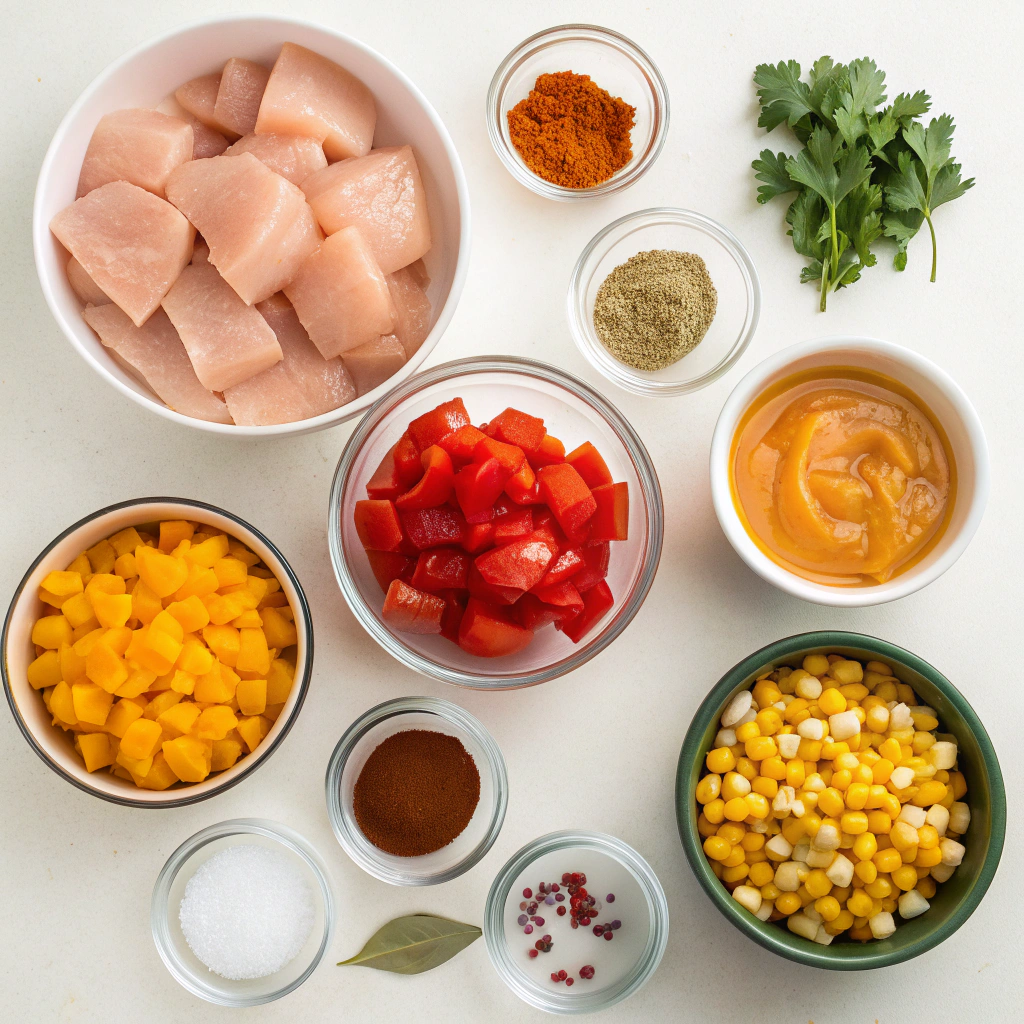 Chicken Chili with Pumpkin ingredients