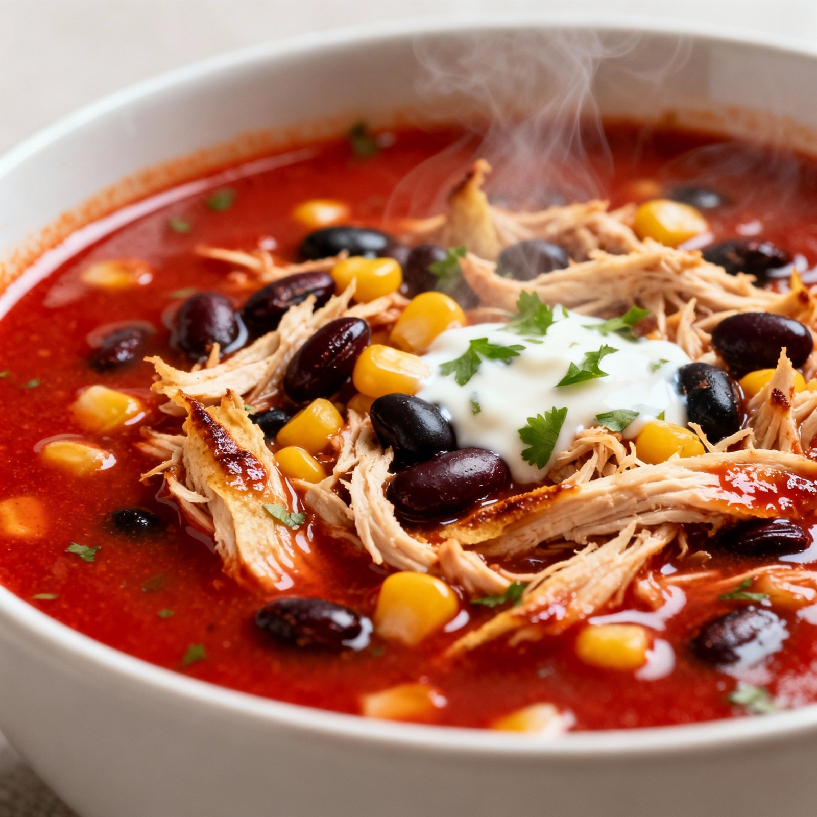 Chili’s Chicken Enchilada Soup Recipe finished