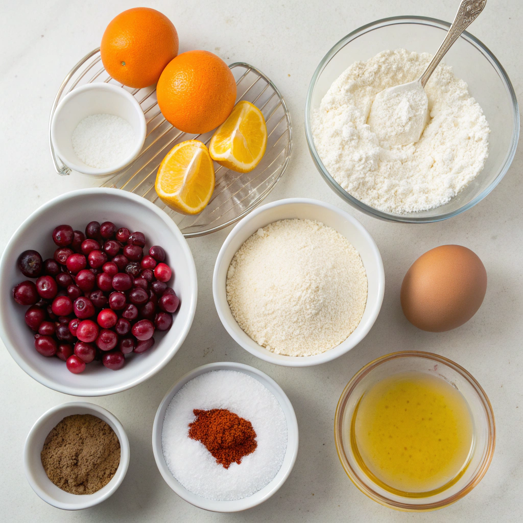 Cranberry Orange Muffins ingredients