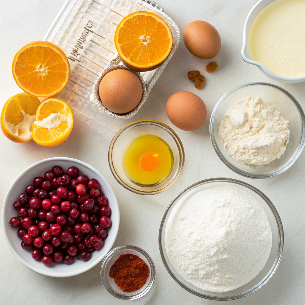 Cranberry Orange Muffins ingredients