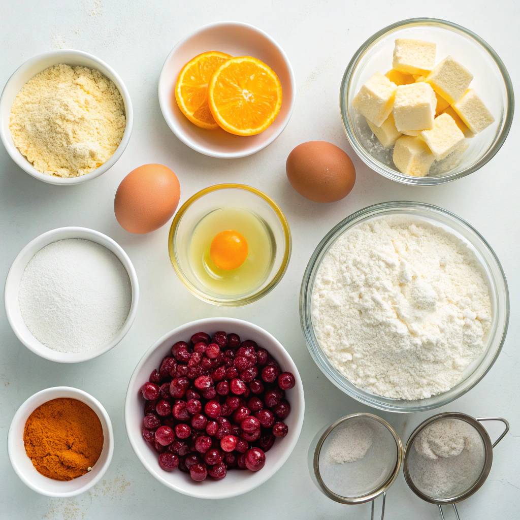 Cranberry Orange Muffins ingredients