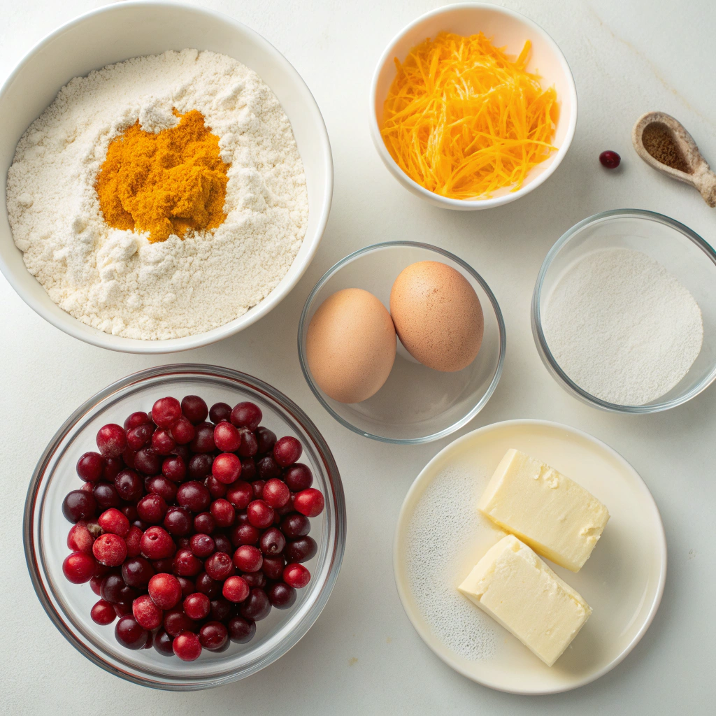 Cranberry Orange Muffins ingredients