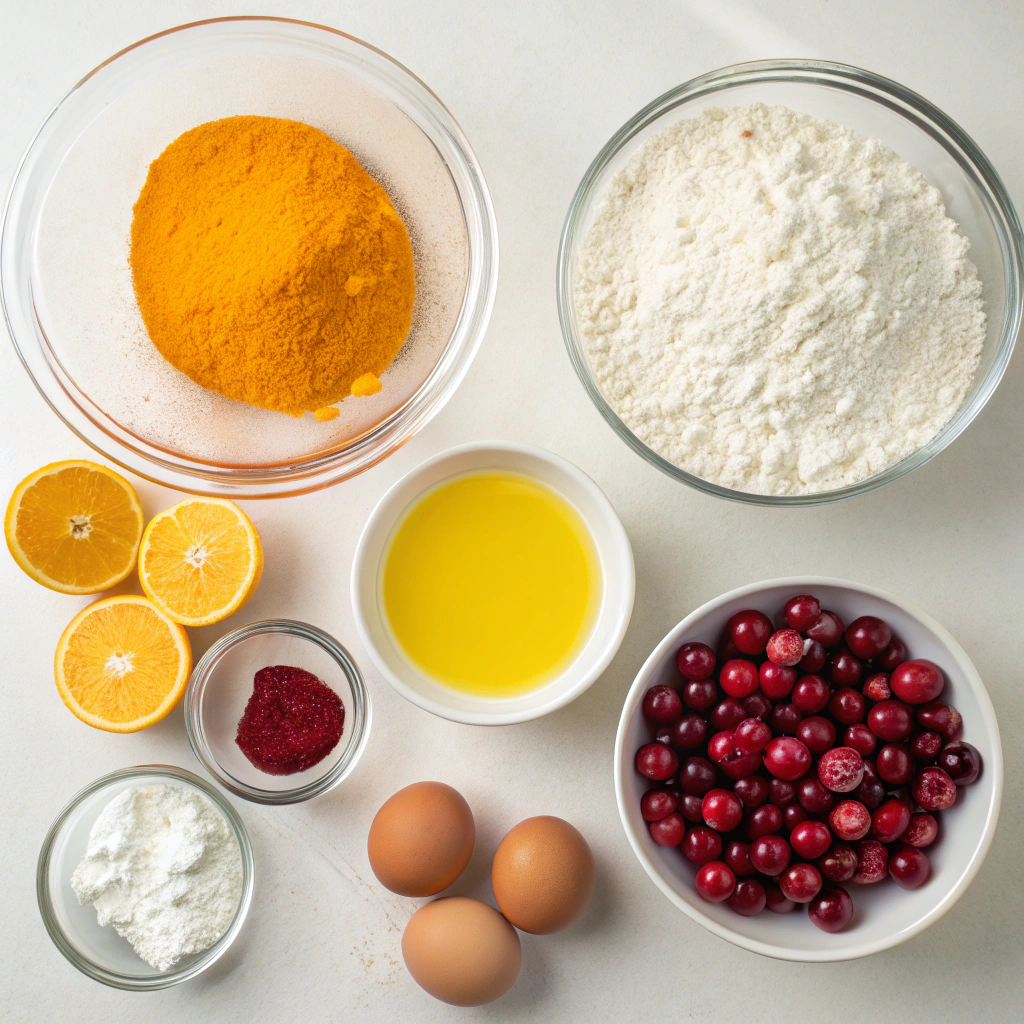 Cranberry Orange Muffins ingredients