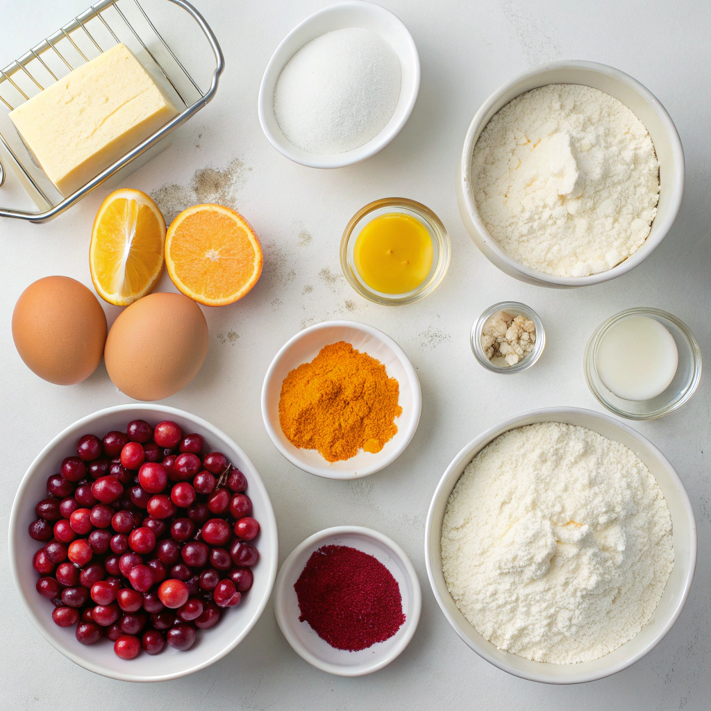 Cranberry Orange Muffins ingredients
