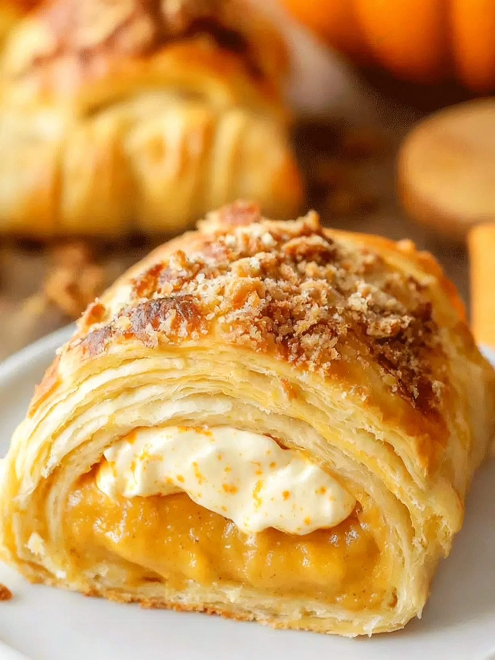 Cream Cheese Pumpkin Pie Crescent Rolls finished