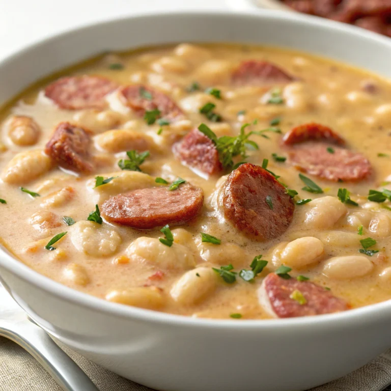 Creamy Bean Soup With Kielbasa