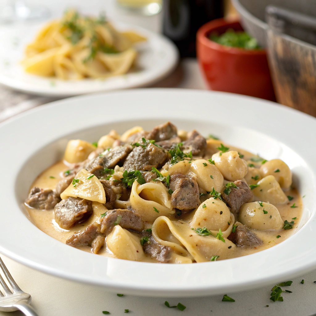You Should Make Creamy Beef and Shells for Dinner Tonight finished