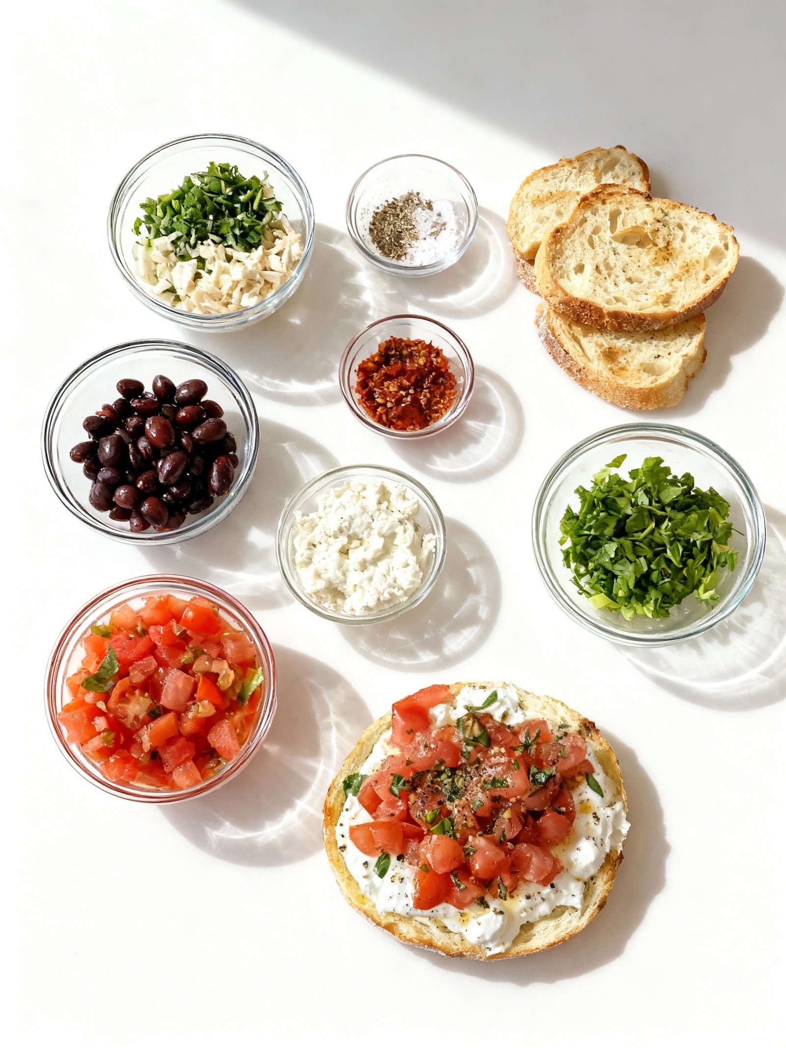 Creamy Bruschetta Dip ingredients