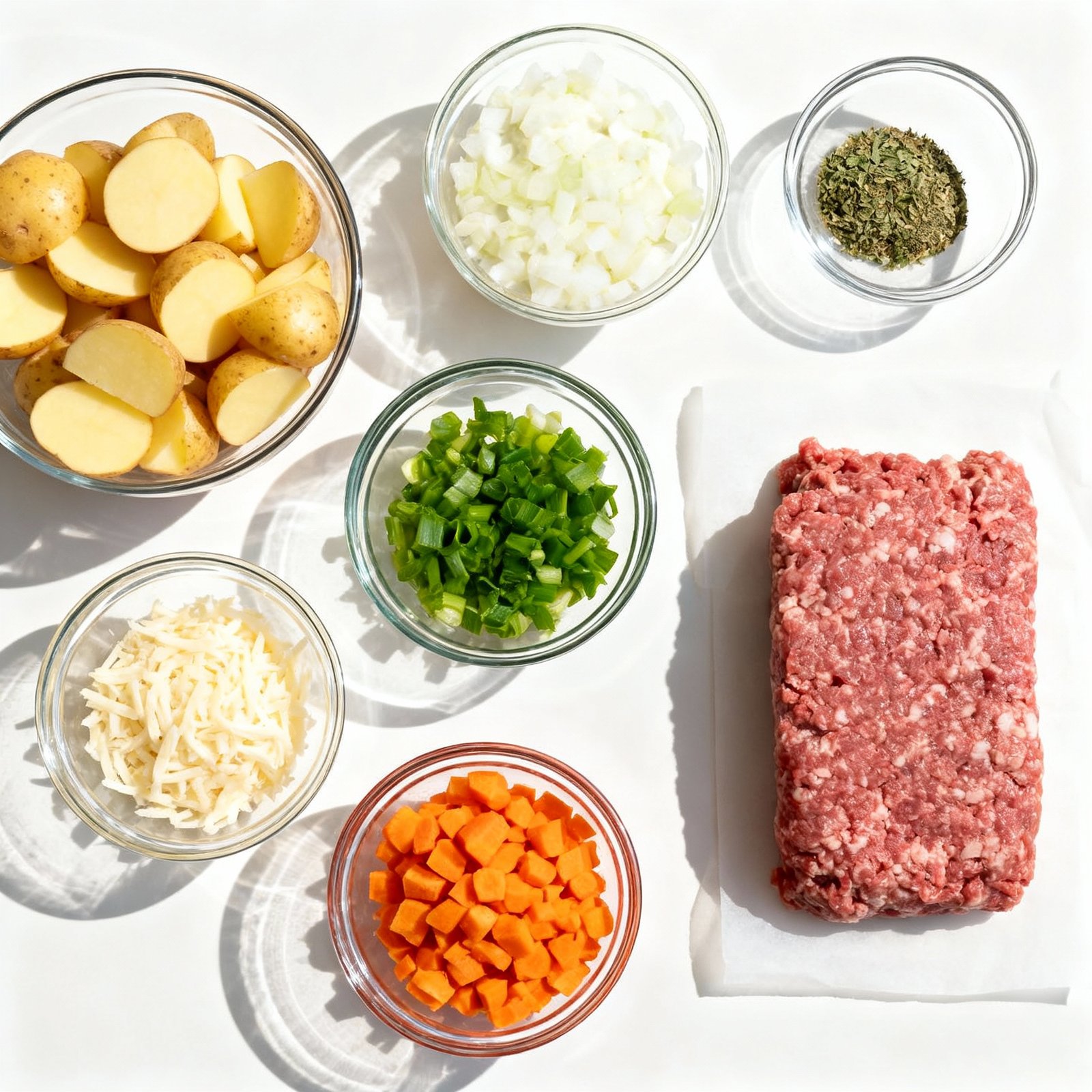 Kylie Recipes | Creamy Potato & Hamburger Soup | Facebook ingredients