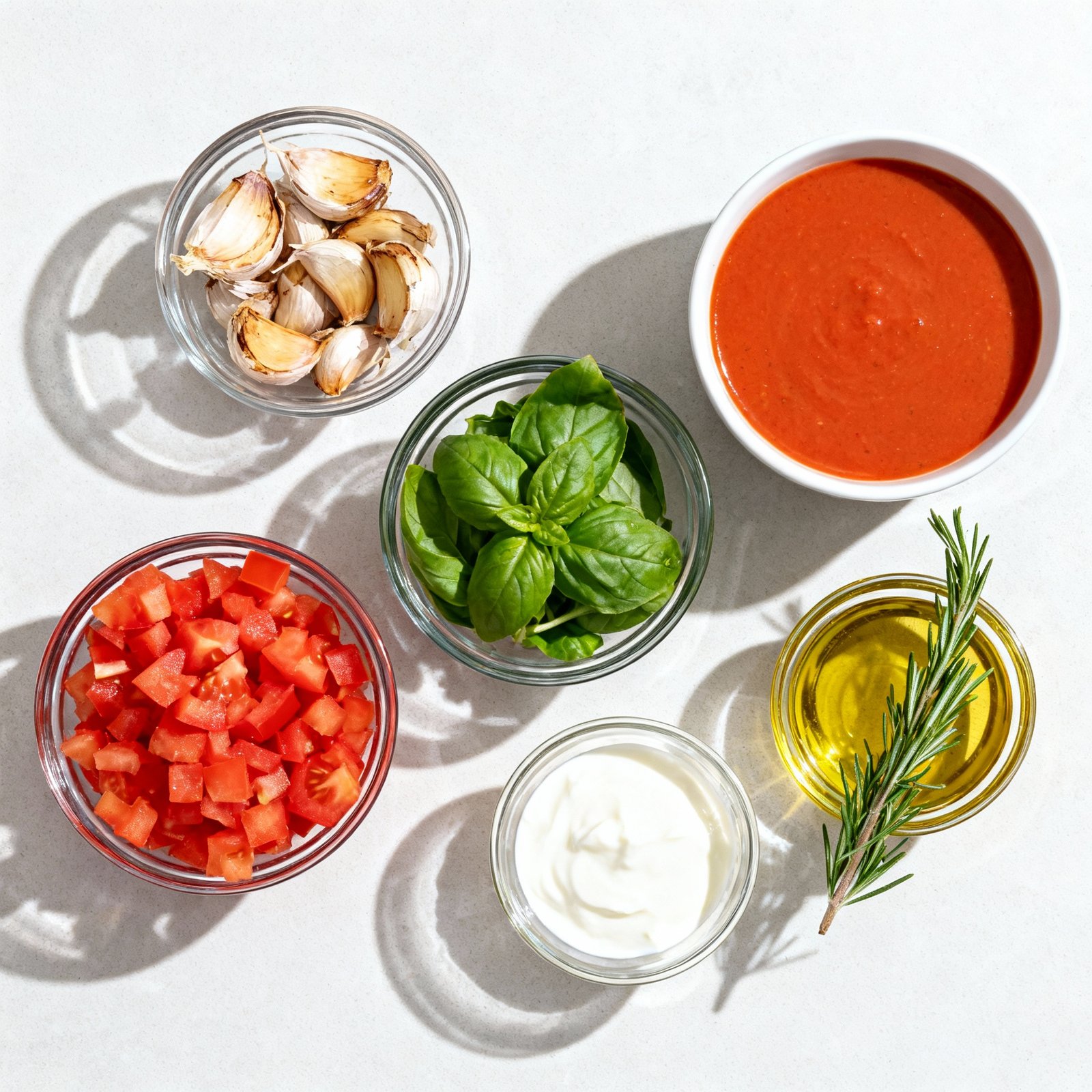 Creamy Roasted Garlic Tomato Soup | Comforting & Delicious Soup Recipe ingredients
