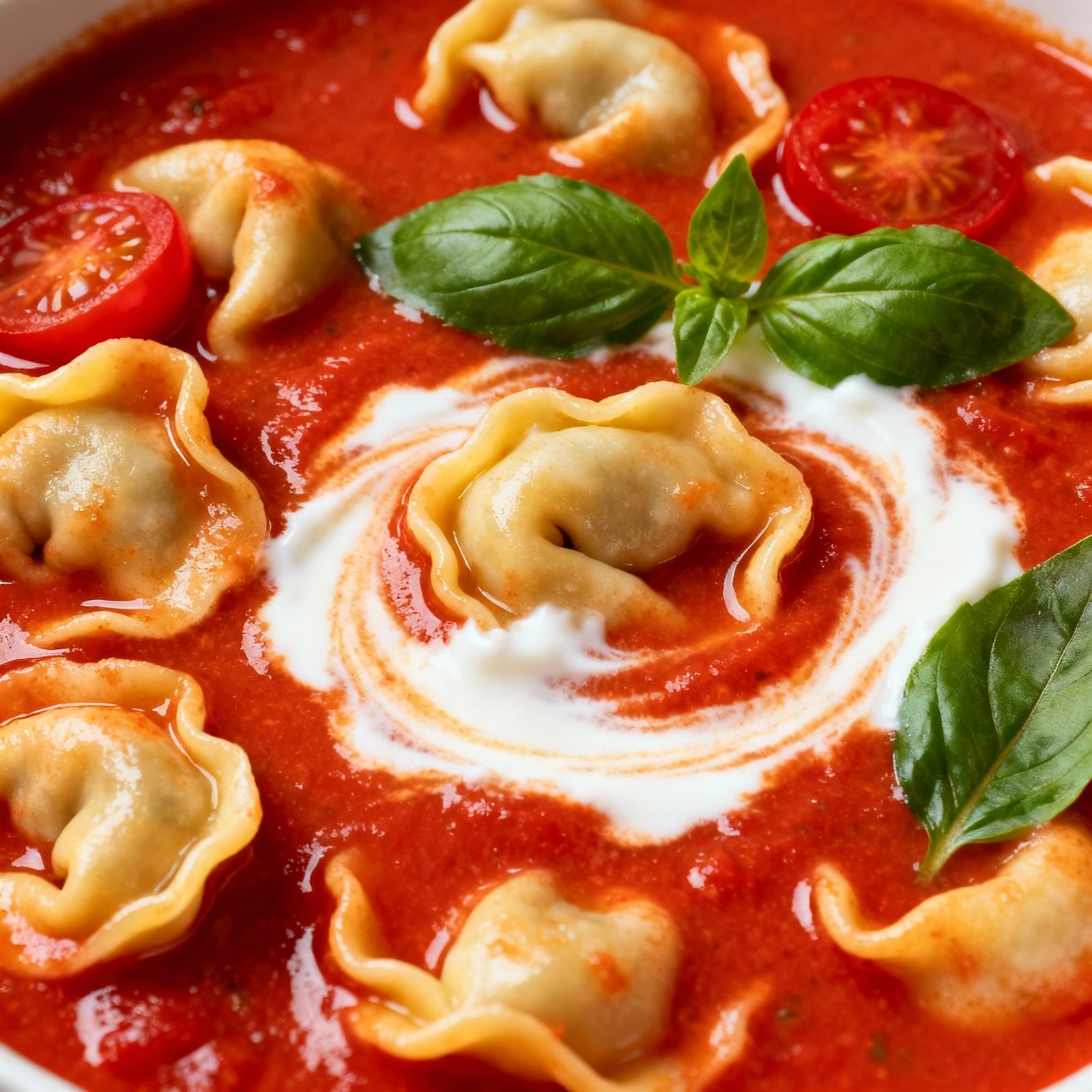 Creamy Tomato Tortellini Soup