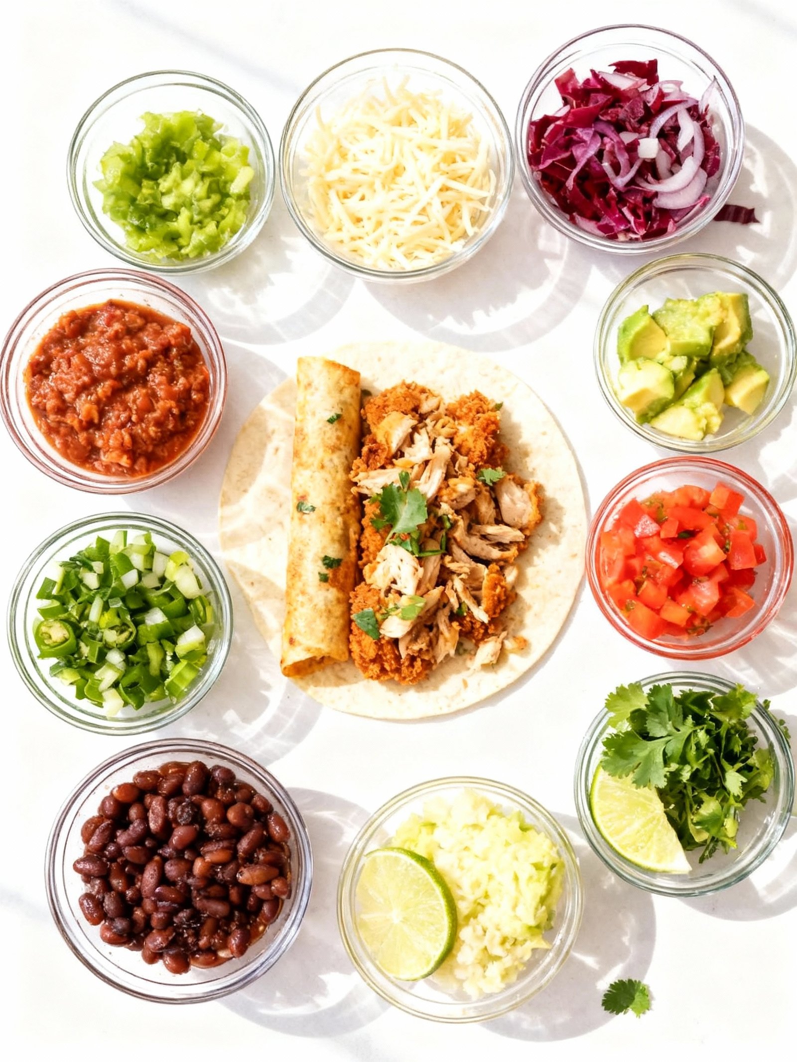 Crispy Oven-Baked Chicken Taquitos ingredients