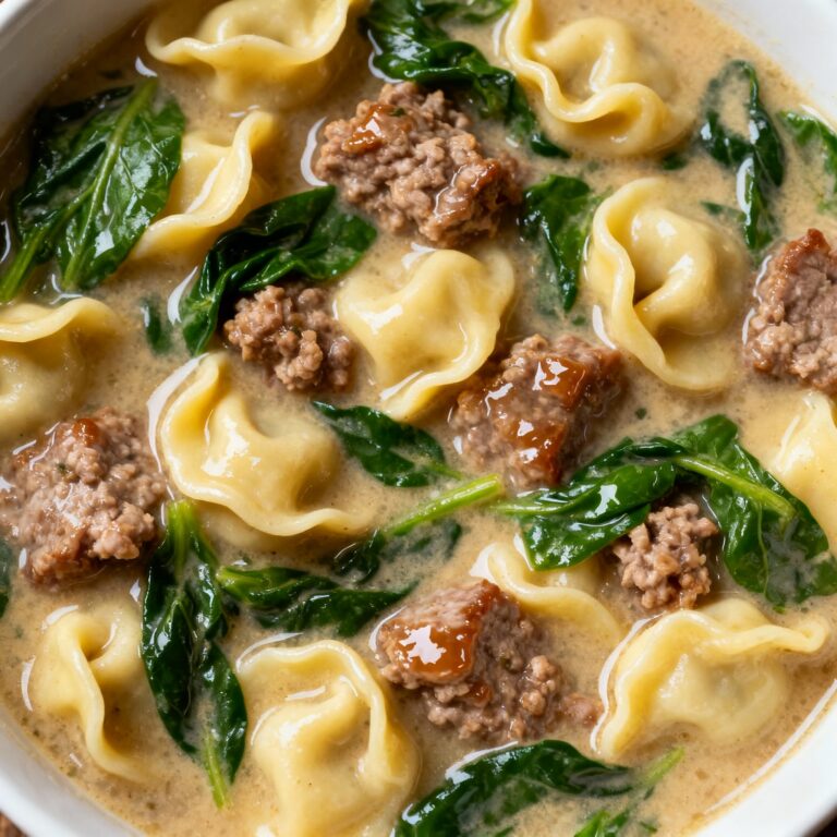 🍂 Crockpot Creamy Tortellini Soup