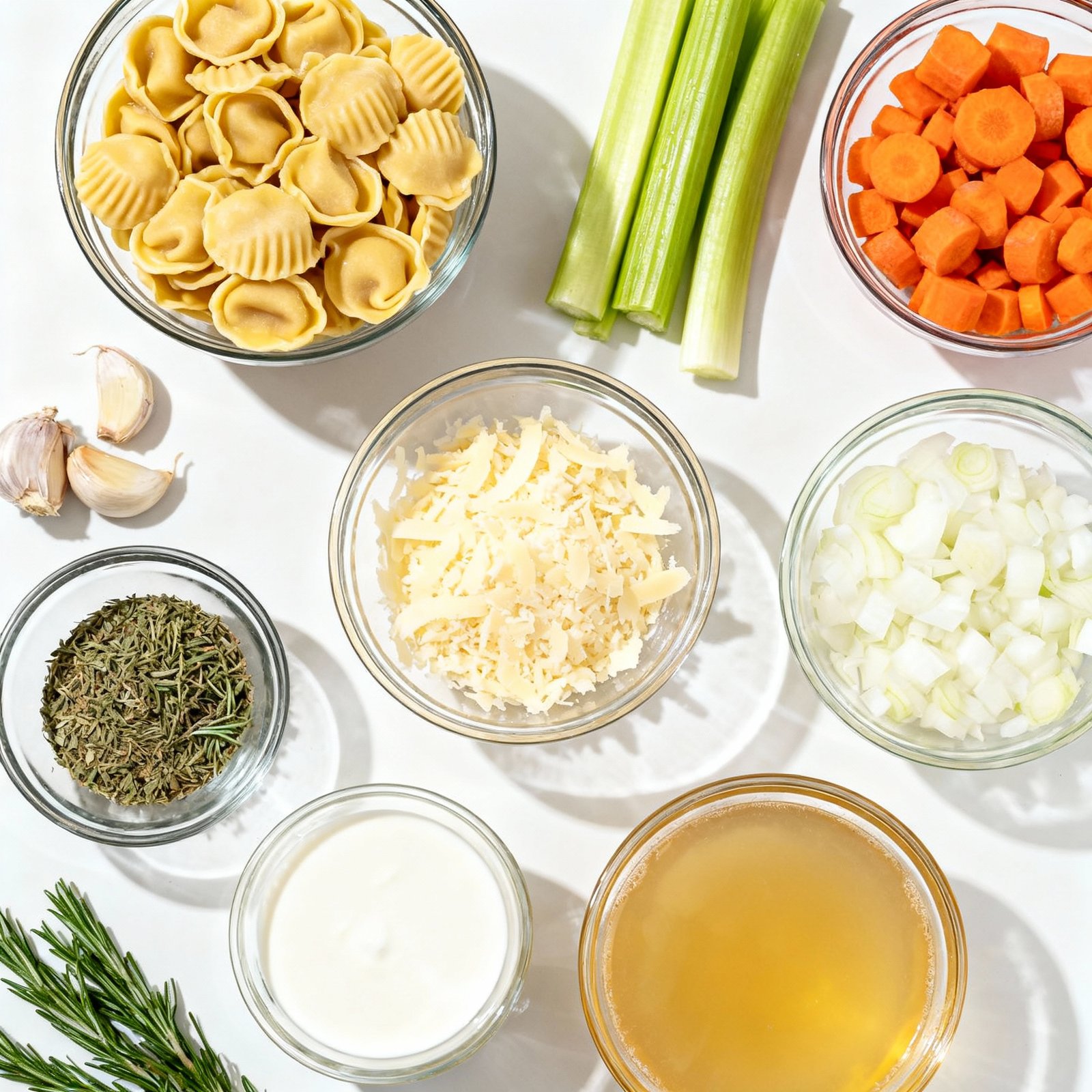 🍂 Crockpot Creamy Tortellini Soup! recipe ingredients