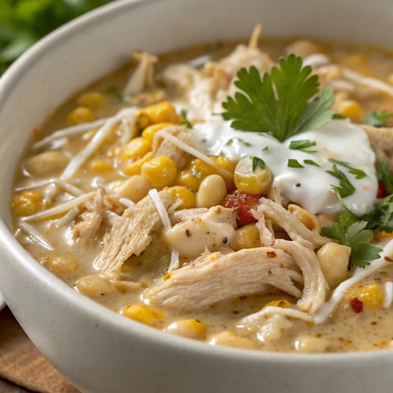 Easy Crockpot White Chicken Chili with Cream Cheese