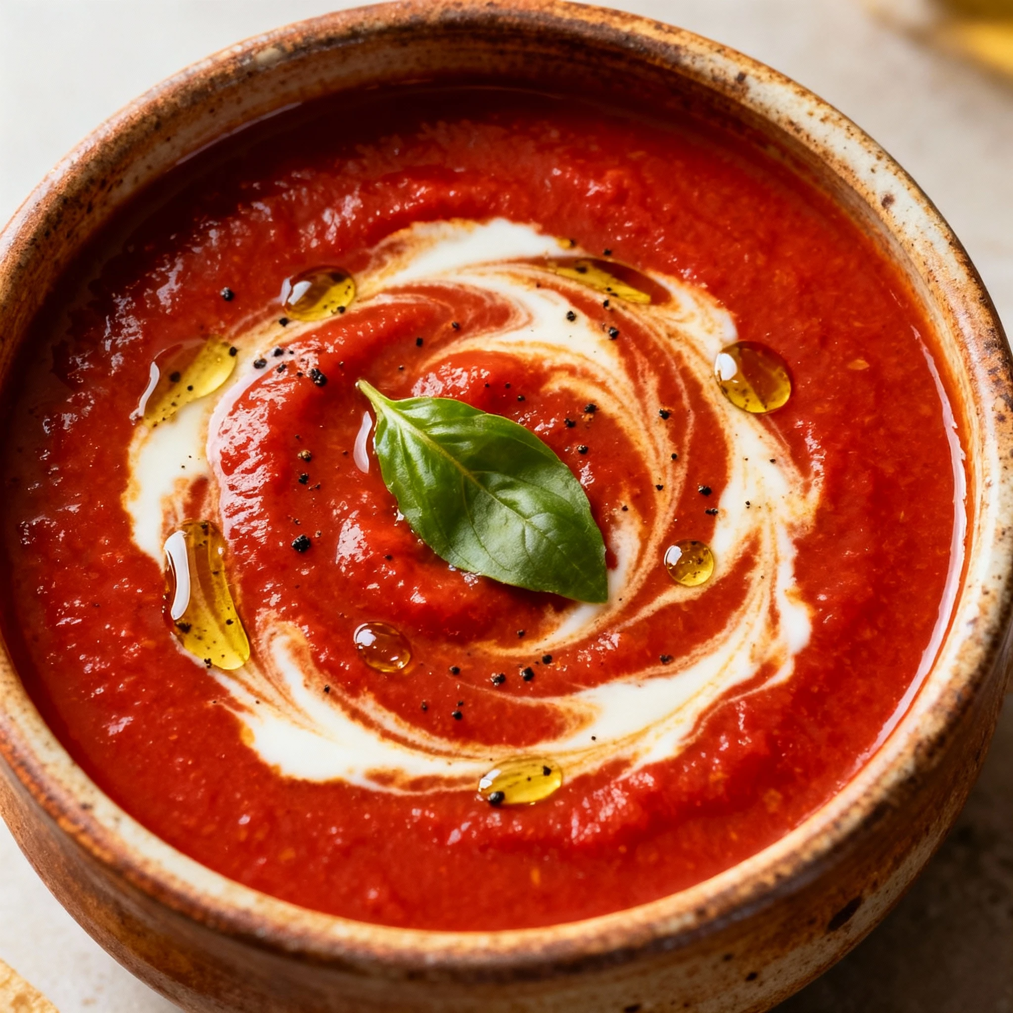 Easy Homemade Roasted Tomato Soup finished