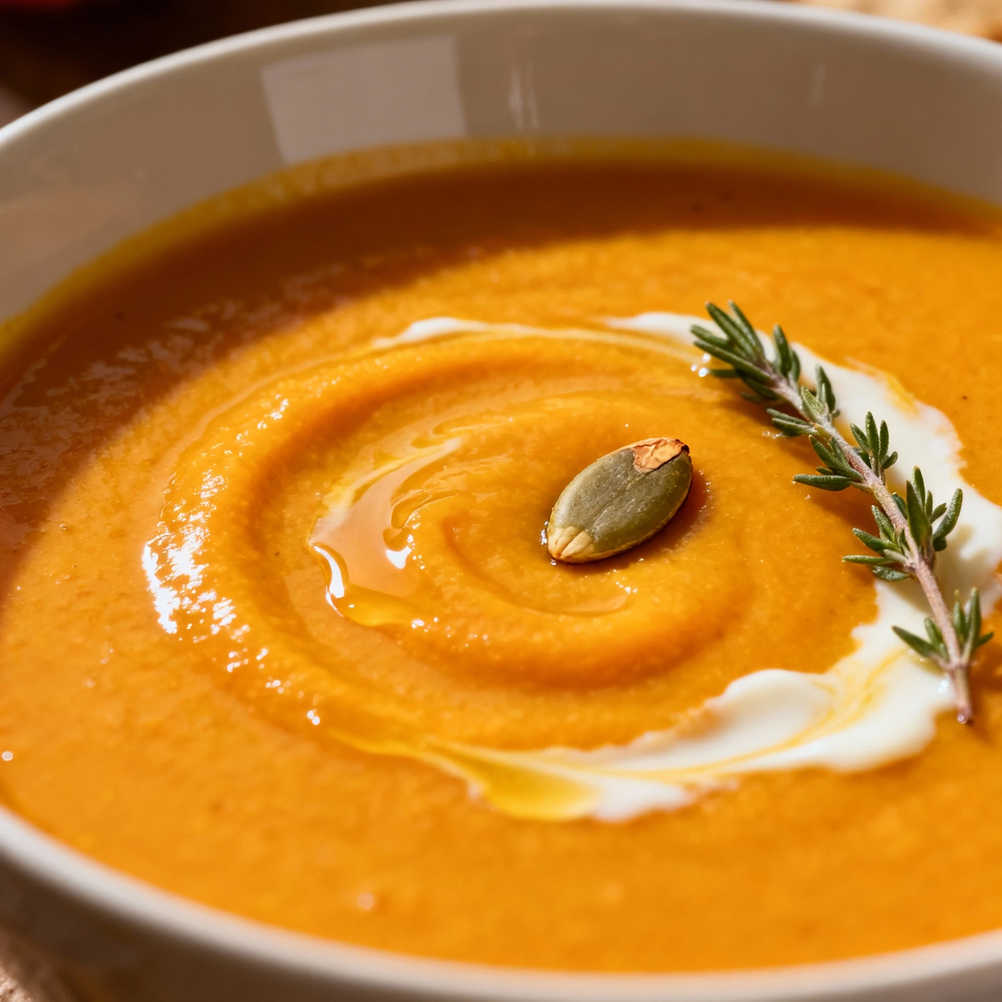 Fall Comfort in a Bowl: Butternut Squash Soup finished