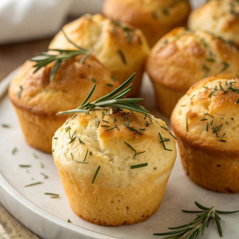 Golden Crust Garlic Rosemary Focaccia Muffins – The Best Recipe!