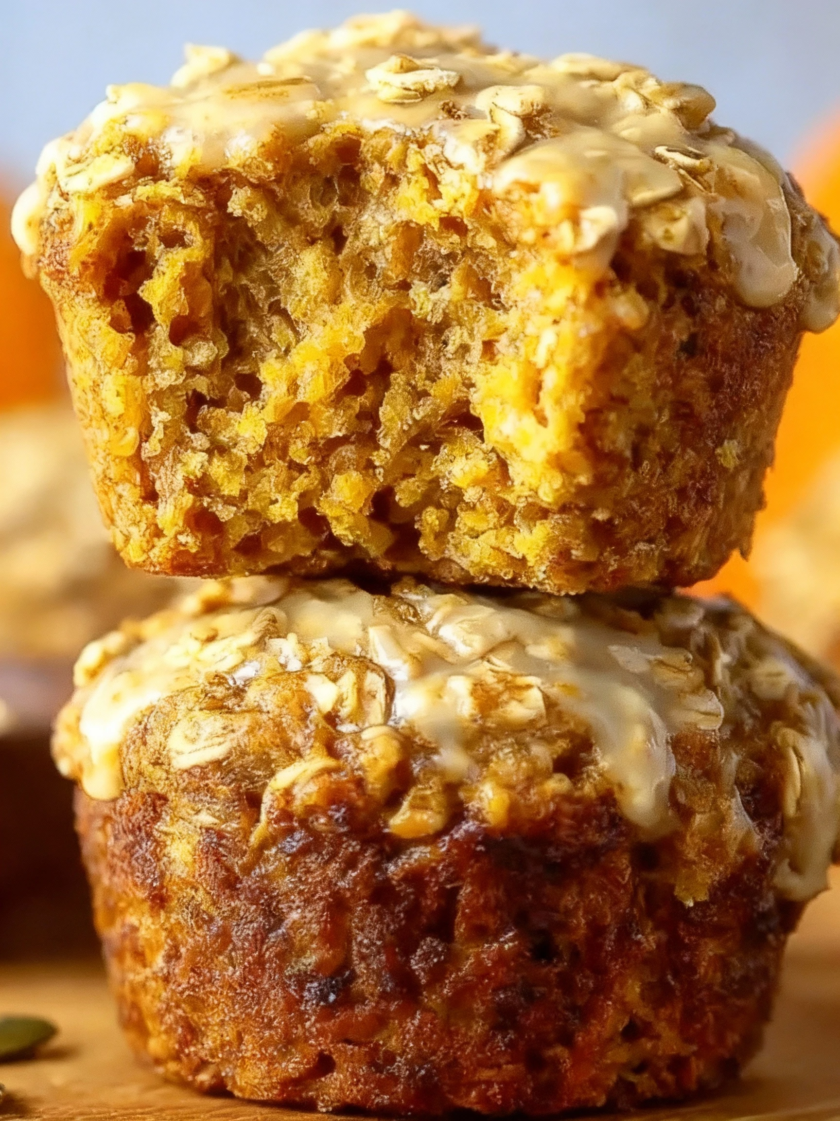 Healthy Pumpkin Oat Muffins finished