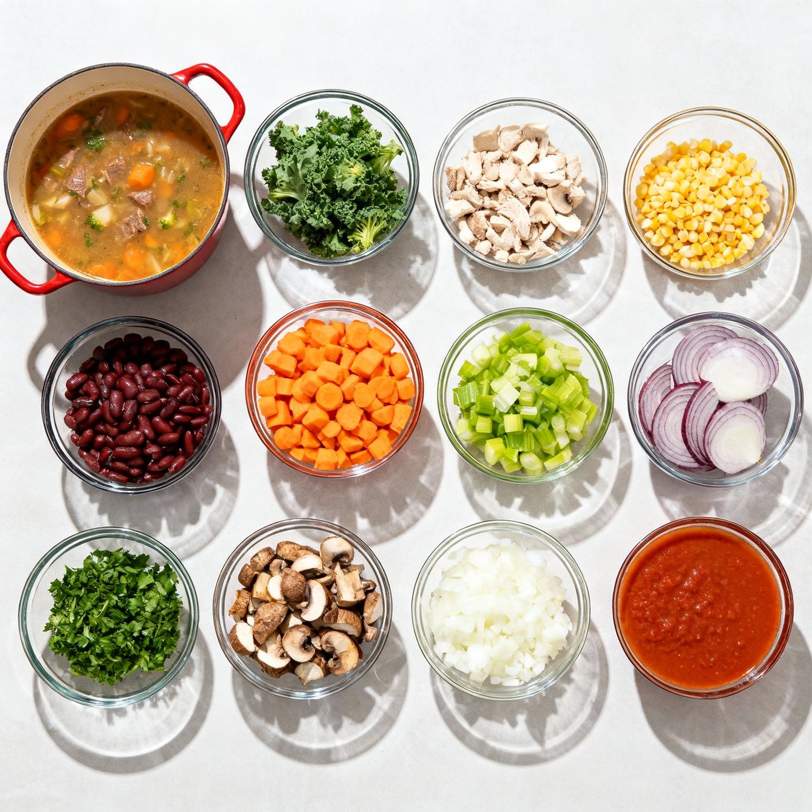Hearty One-Pot Savory Soups ingredients