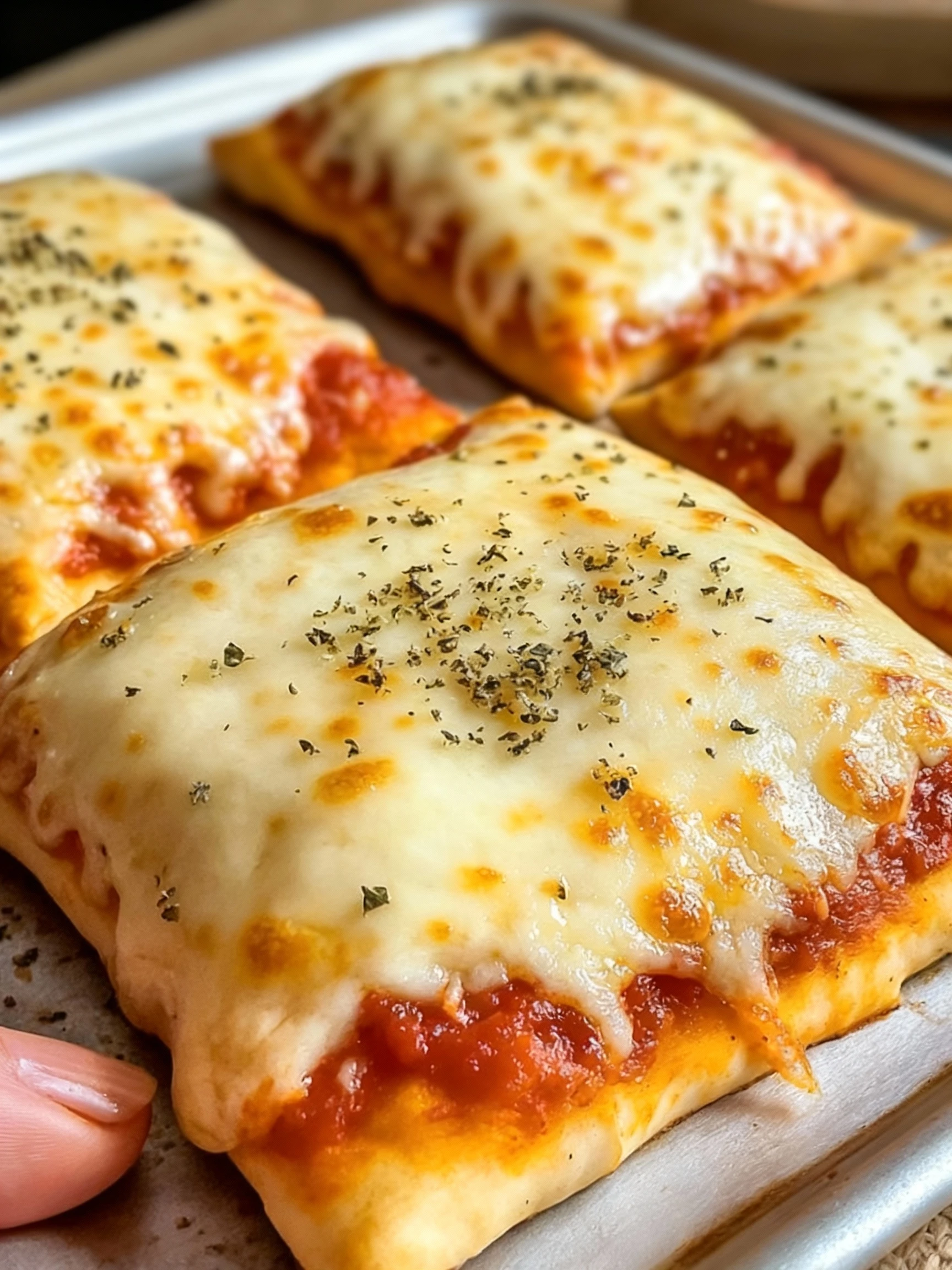 Homemade Easy Cheesy Pizza Pockets finished