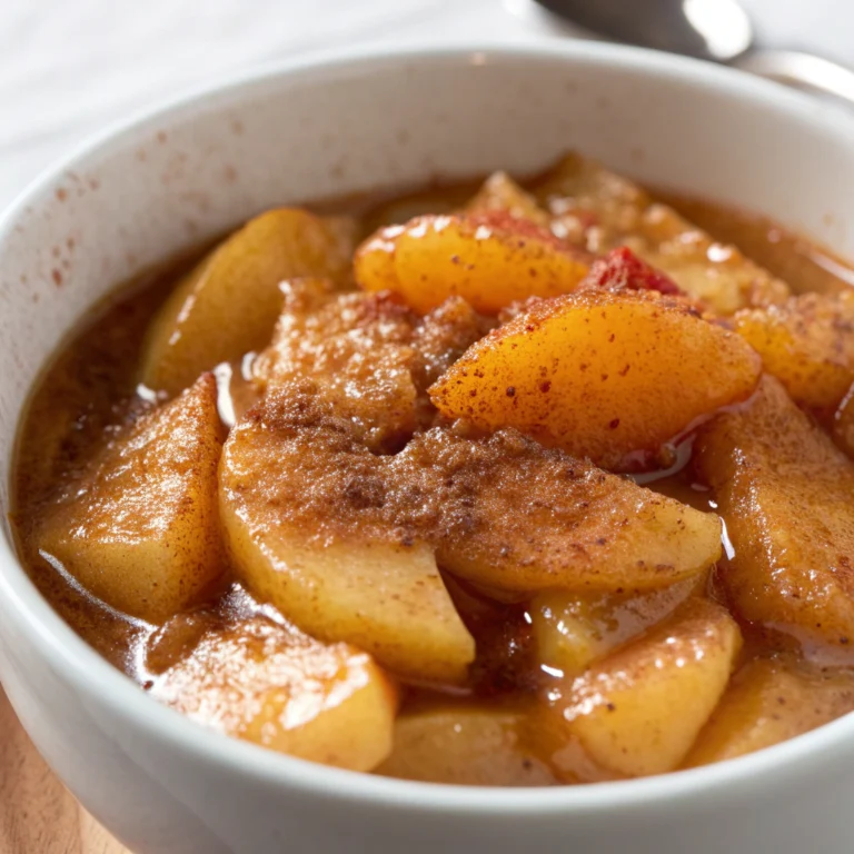 Hot Buttered Apple Sauce With Cinnamon and Nutmeg