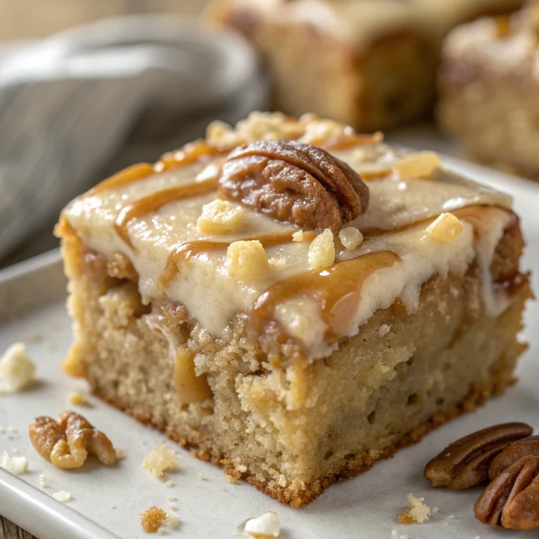 Easy Maple Frosted Apple Blondies Recipe