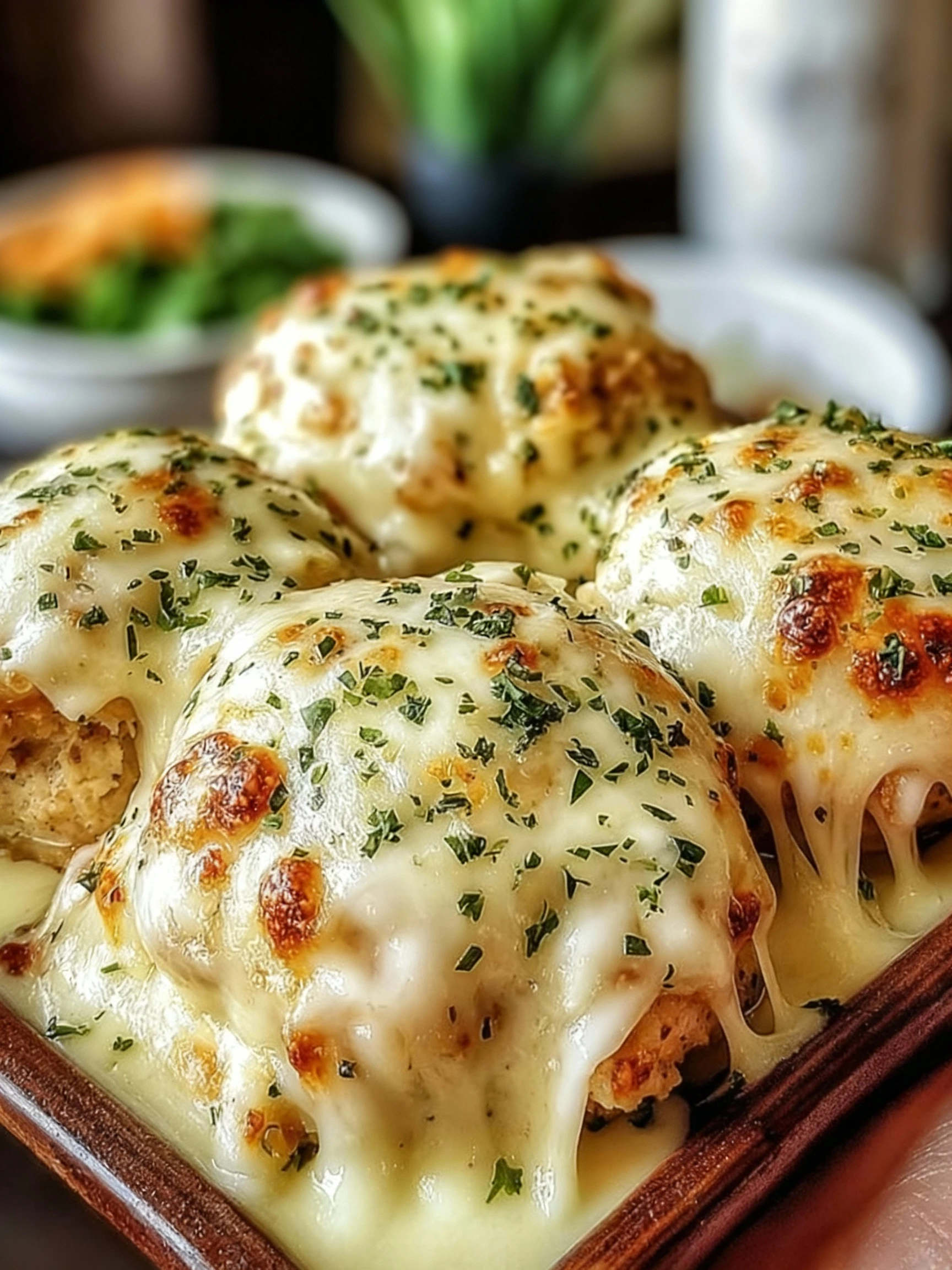 Melted Mozzarella & Ranch Chicken Bombs finished