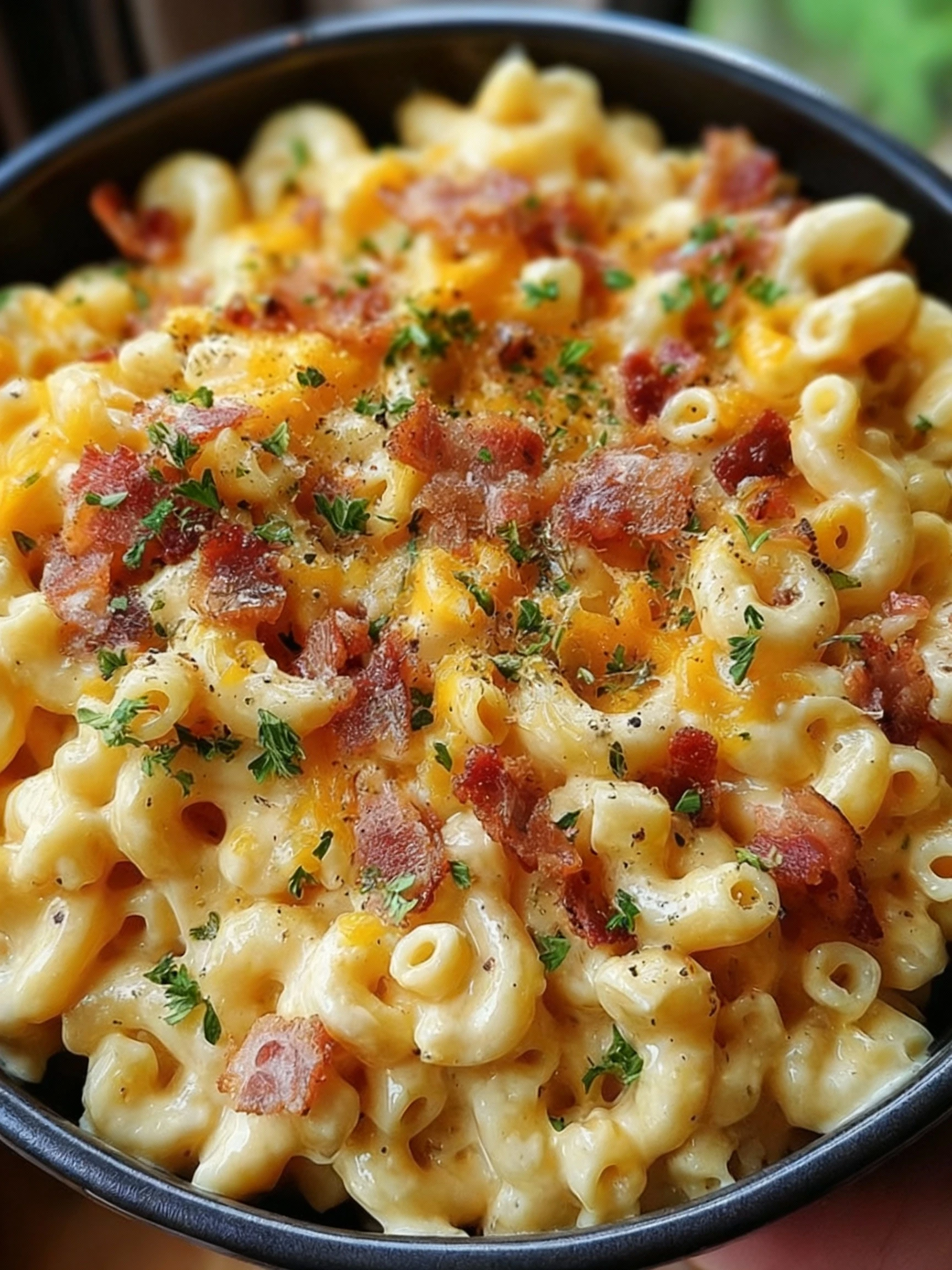 Oktoberfest Bacon Beer Mac & Cheese finished