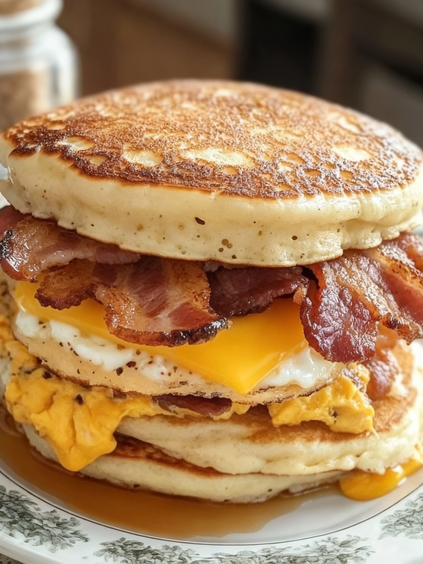 Pancake Breakfast Sandwich finished