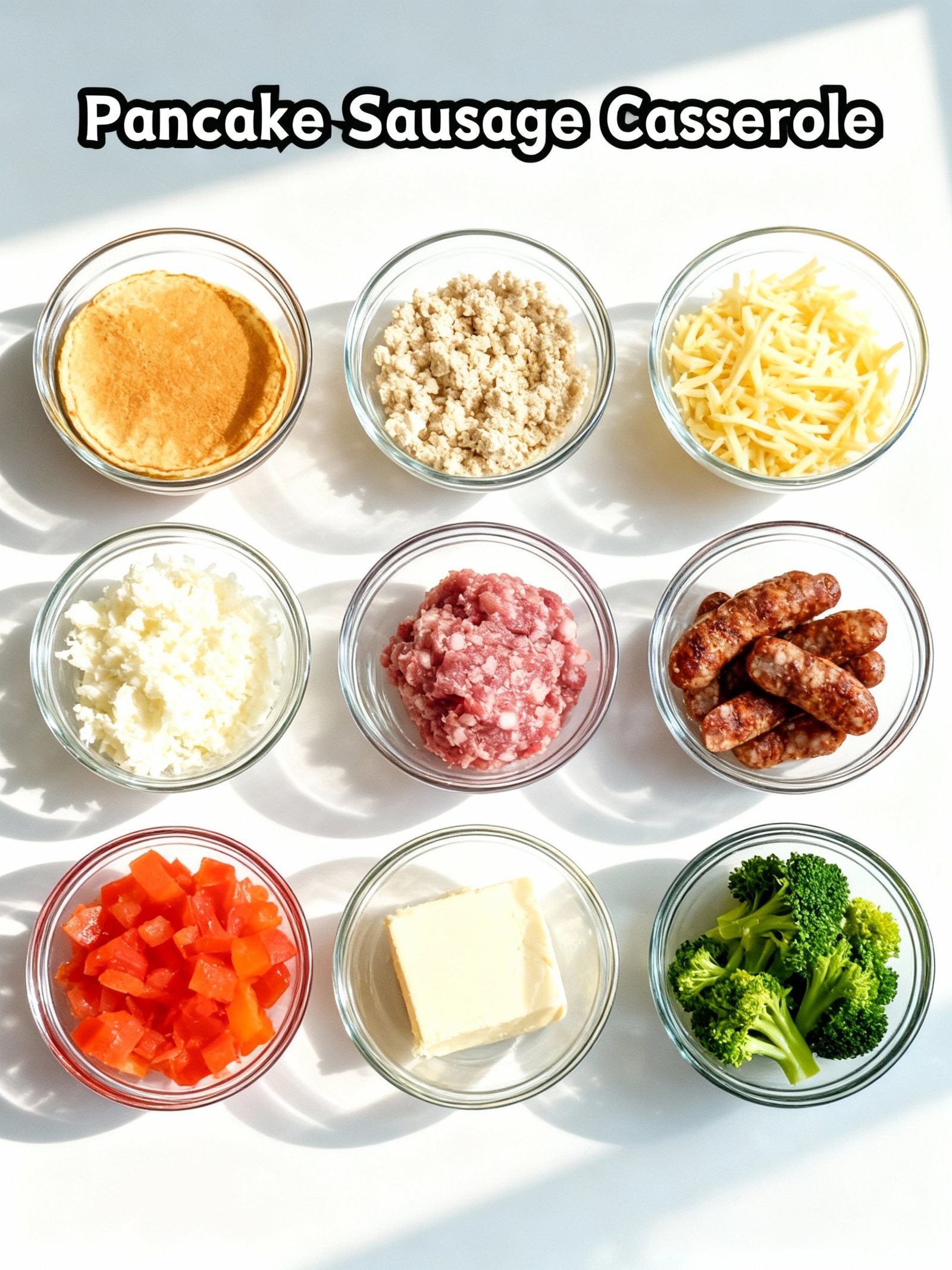 Pancake Sausage Casserole ingredients