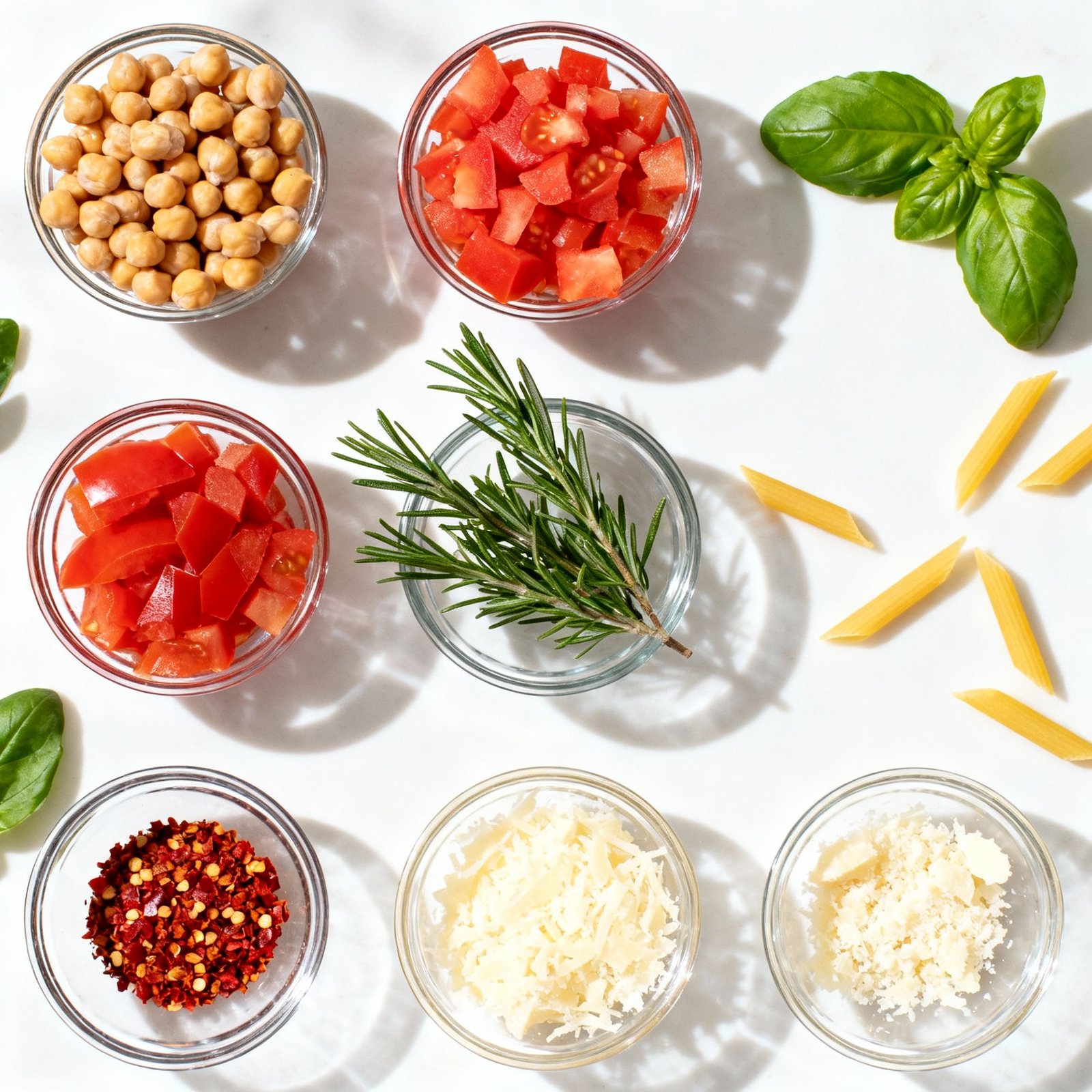 Pasta e Ceci ingredients