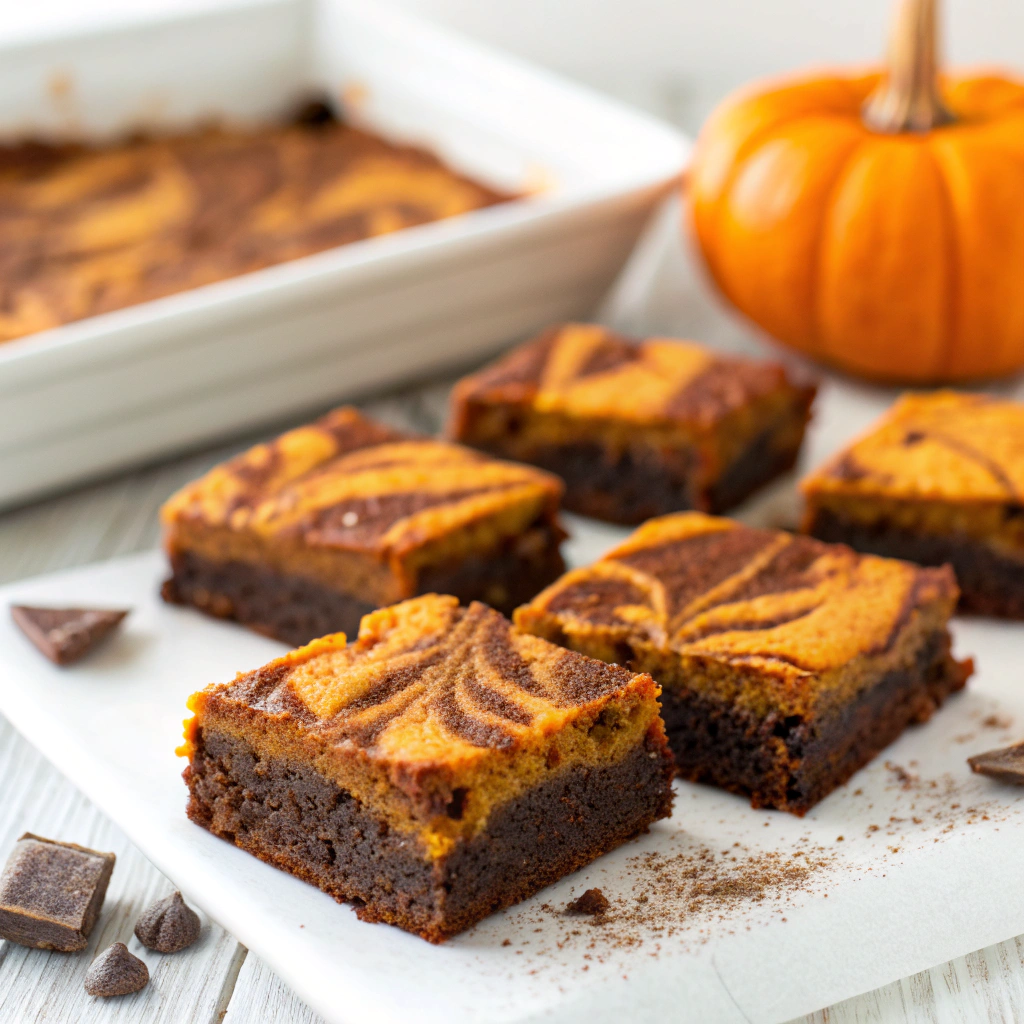 Pumpkin Brownies finished