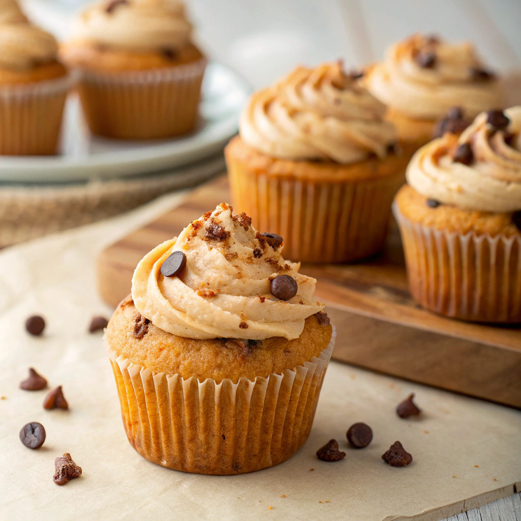 Pumpkin Chocolate Chip Cupcakes finished dish