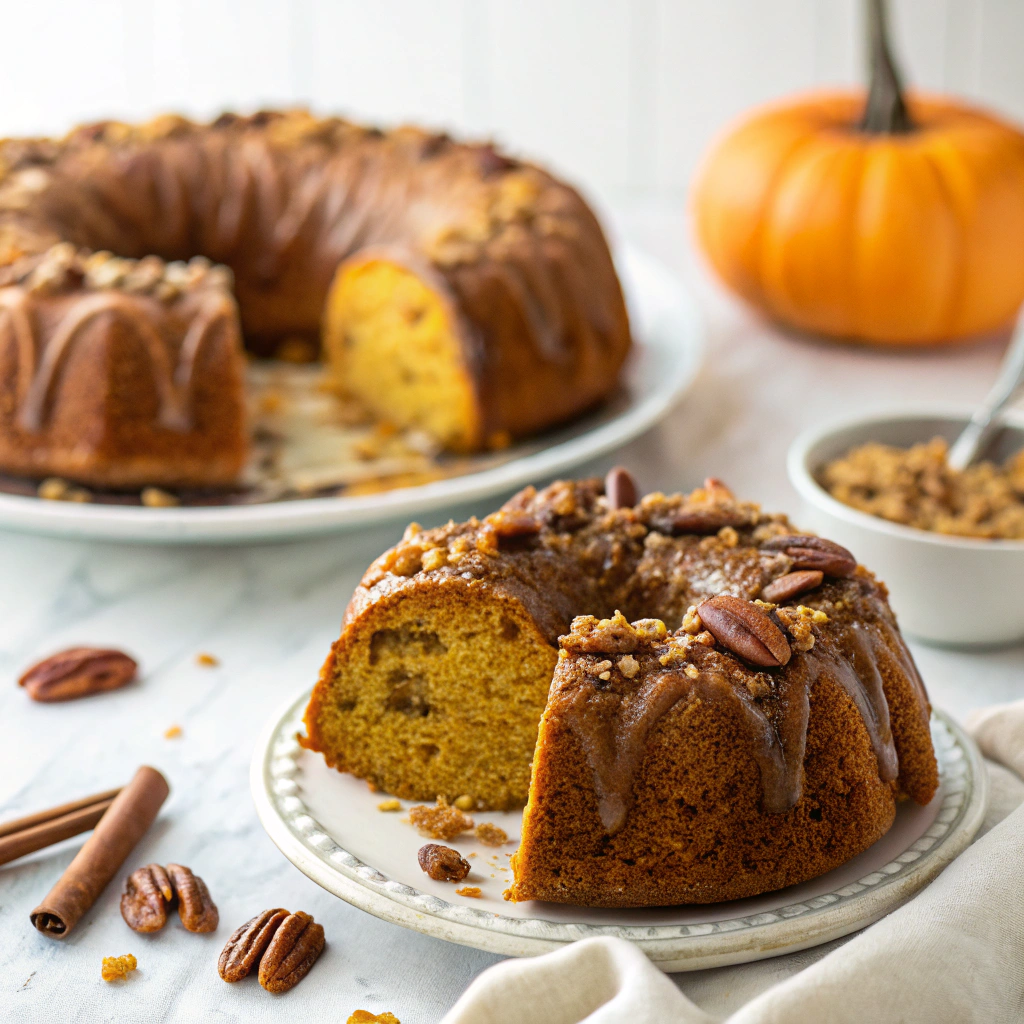  Pumpkin Pecan Coffee Cake finished dish
