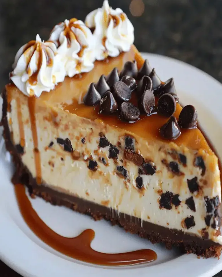 Ultimate Salted Caramel Chocolate Chip Cheesecake Recipe