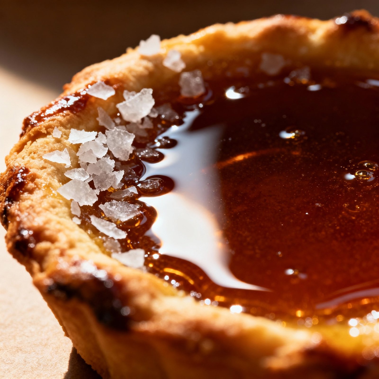 Salted Whiskey Honey Pie finished