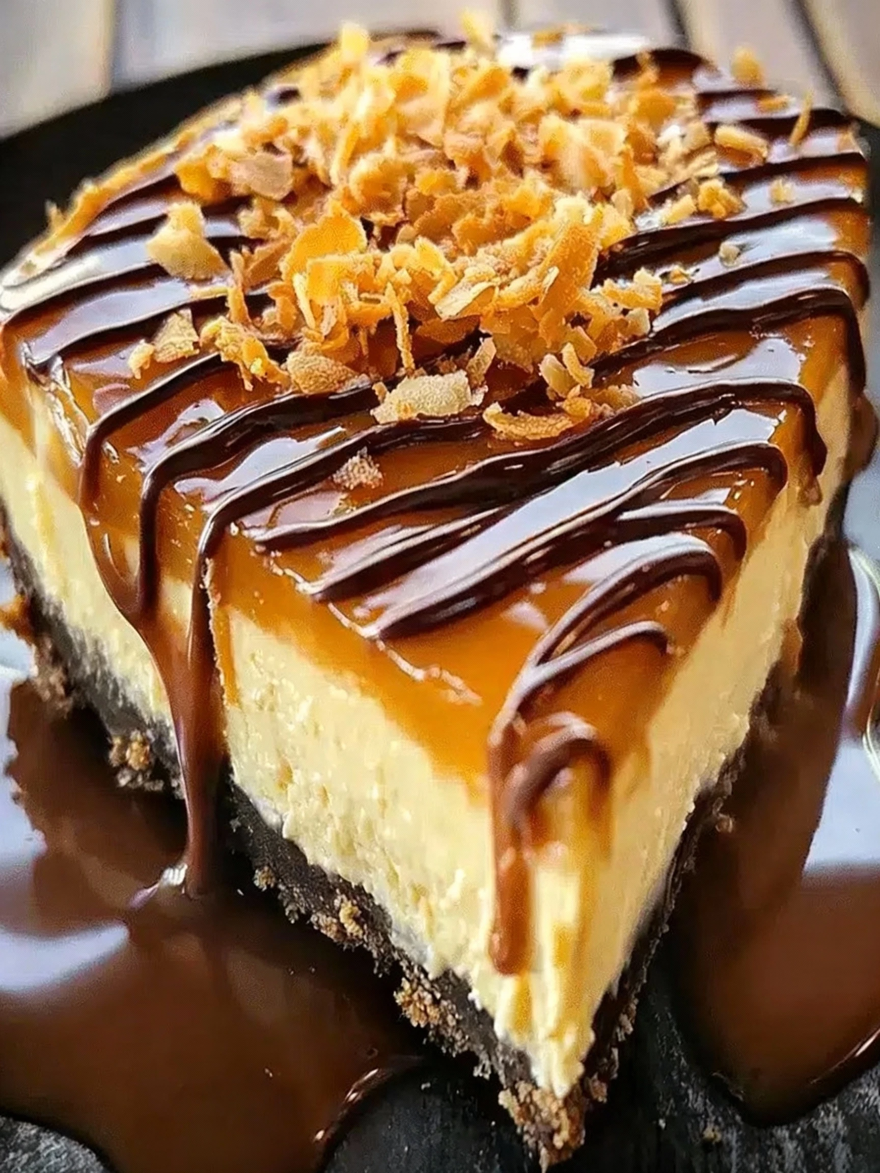 Samoa Cheesecake Recipe finished