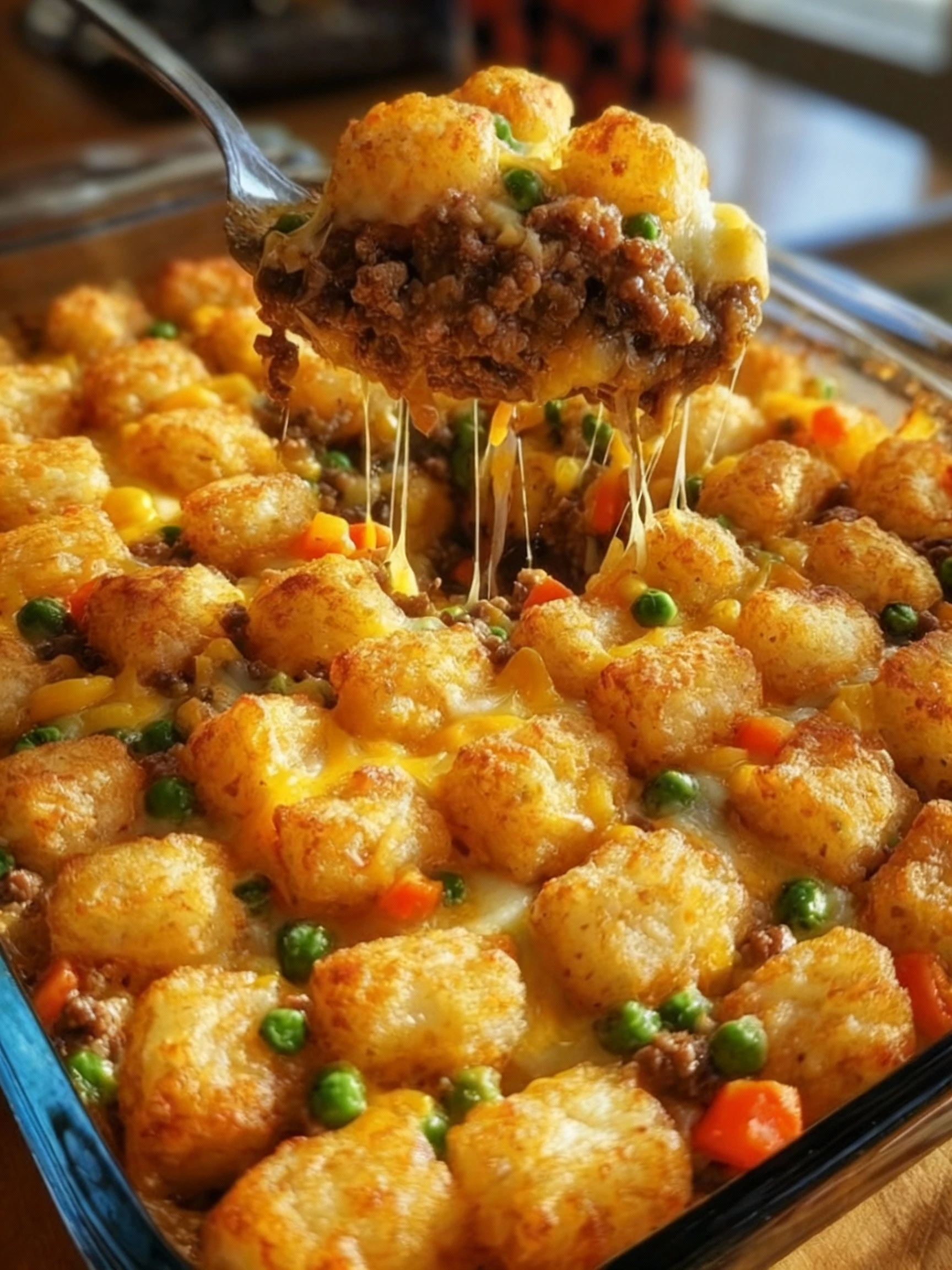 Shepherd's Pie Tater Tot Casserole finished