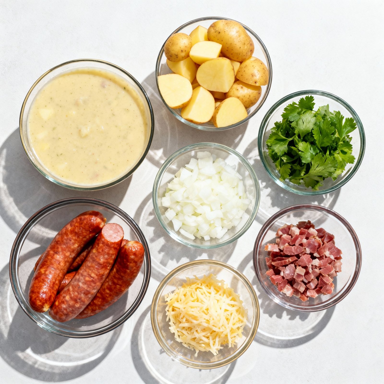 Slow Cooker German Potato Soup with Sausages 😉 ingredients