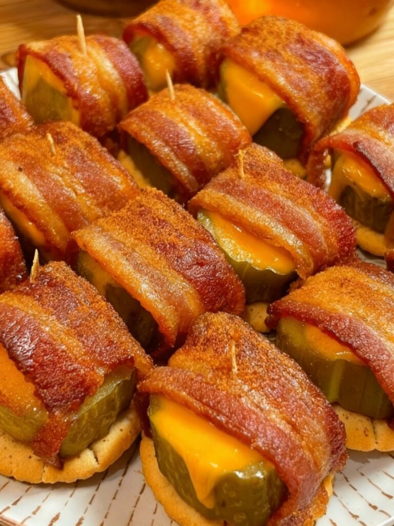 Smoked Bacon-Wrapped Pickle Crackers Recipe
